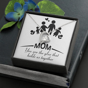 Mom | You Are The Glue That Holds Us (Forever Love Necklace) | Jewelry | C30025TG, C30025TR, lx-C30025, PB23-WOOD, PROD-2083307, PT-781, TNM-1, USER-43062 | TageUnlimited