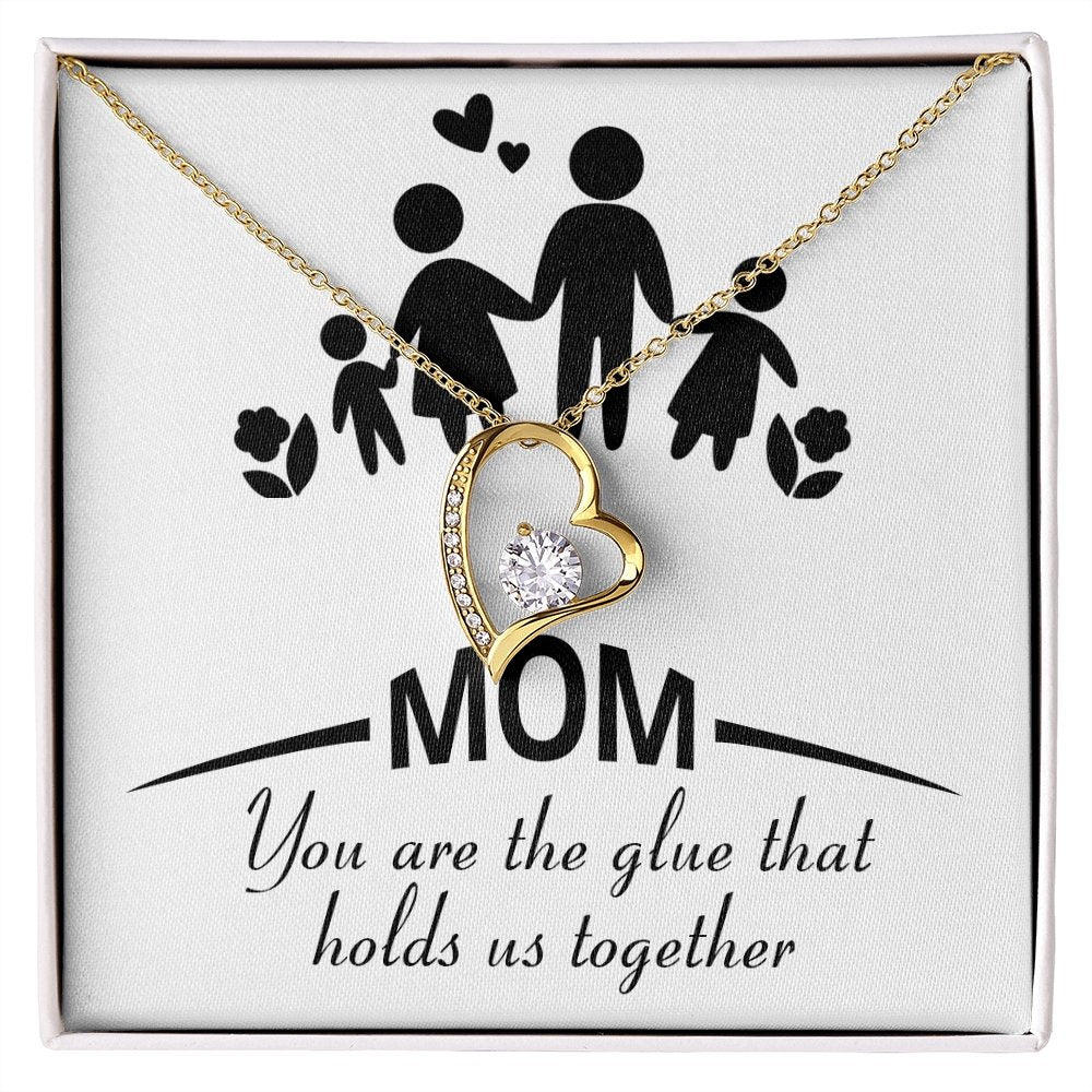 Mom | You Are The Glue That Holds Us (Forever Love Necklace) | Jewelry | C30025TG, C30025TR, lx-C30025, PB23-WOOD, PROD-2083307, PT-781, TNM-1, USER-43062 | TageUnlimited