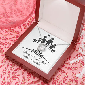 Mom | You Are The Glue That Holds Us (Forever Love Necklace) | Jewelry | C30025TG, C30025TR, lx-C30025, PB23-WOOD, PROD-2083307, PT-781, TNM-1, USER-43062 | TageUnlimited