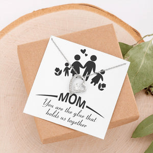 Mom | You Are The Glue That Holds Us (Forever Love Necklace) | Jewelry | C30025TG, C30025TR, lx-C30025, PB23-WOOD, PROD-2083307, PT-781, TNM-1, USER-43062 | TageUnlimited