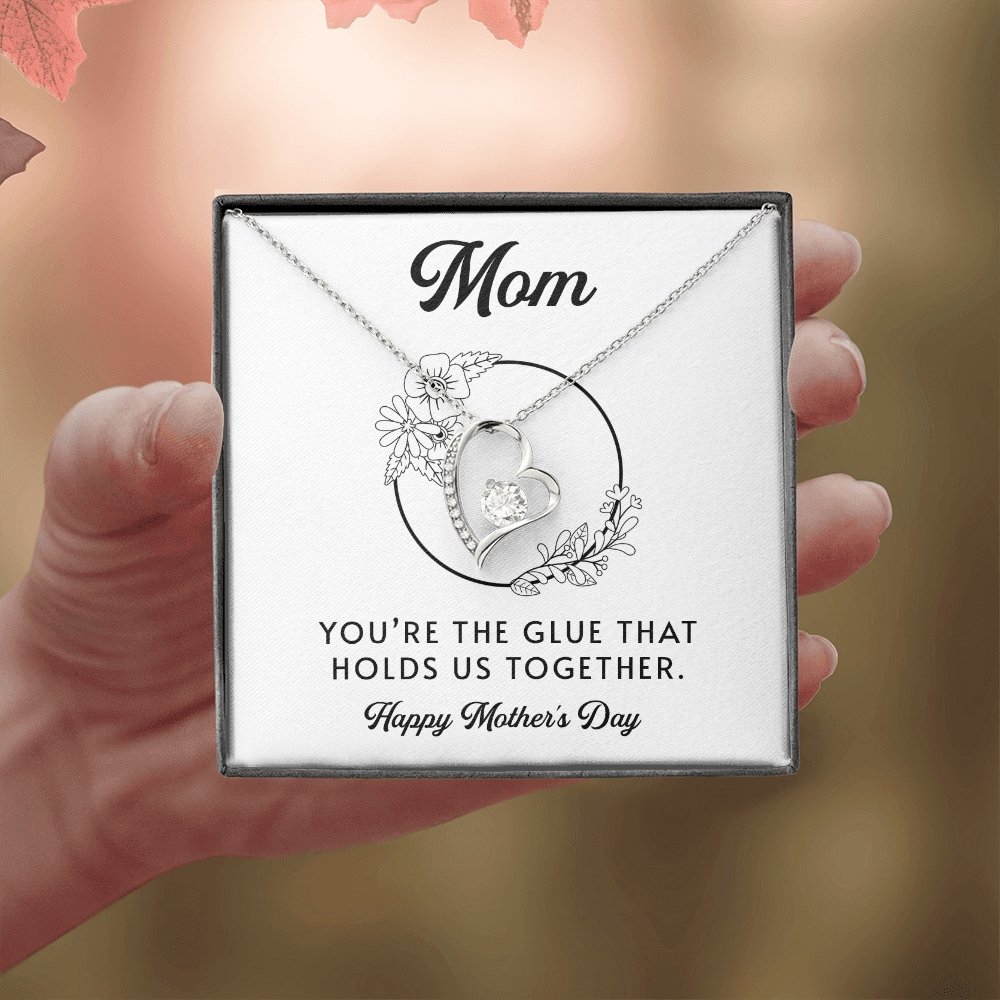 Mom | You're The Glue That Holds Us Together | Jewelry | C30025TG, C30025TR, lx-C30025, PB23-WOOD, PROD-2083235, PT-781, TNM-1, USER-43062 | TageUnlimited