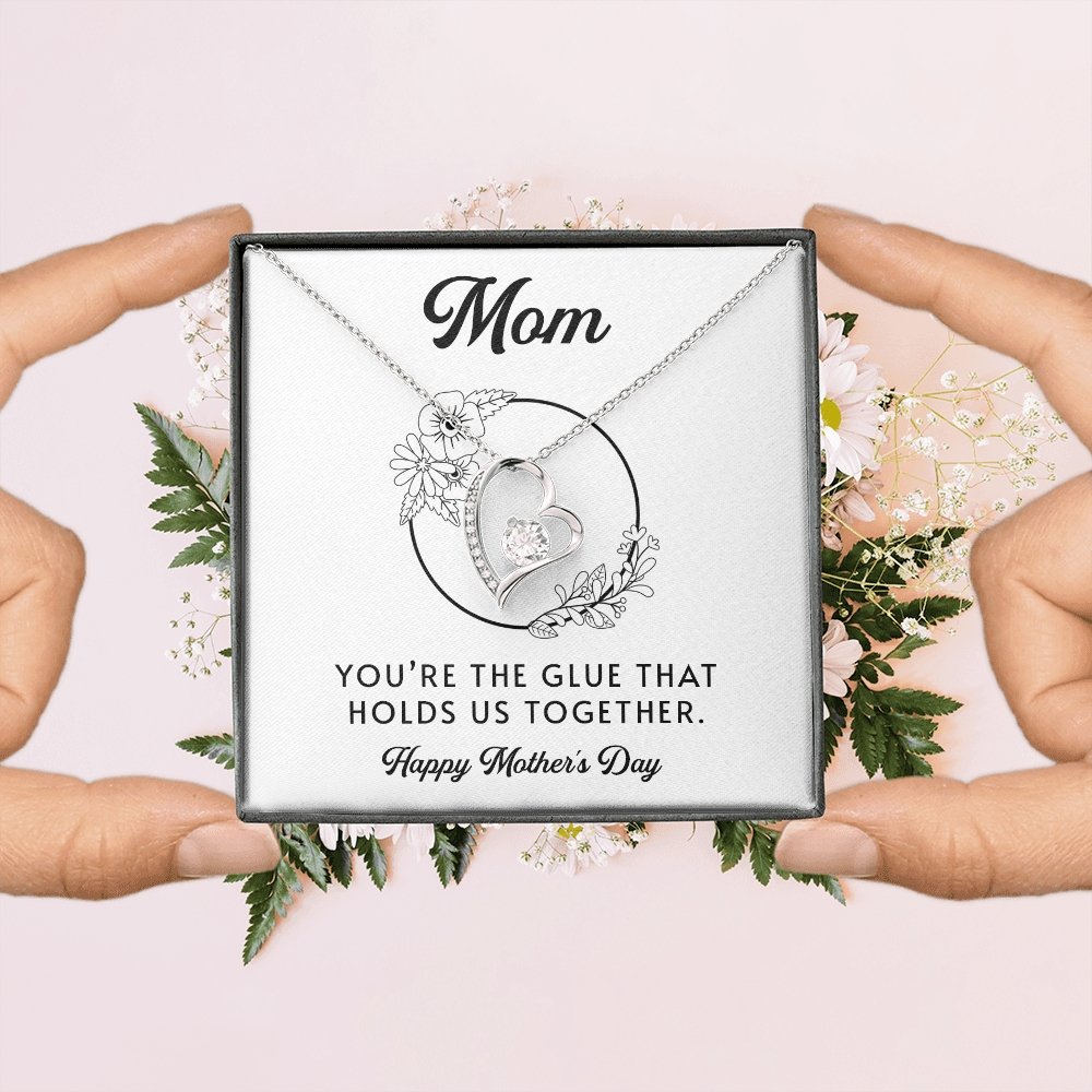 Mom | You're The Glue That Holds Us Together | Jewelry | C30025TG, C30025TR, lx-C30025, PB23-WOOD, PROD-2083235, PT-781, TNM-1, USER-43062 | TageUnlimited