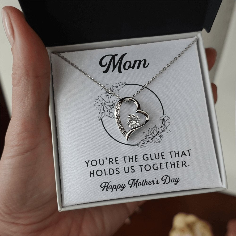 Mom | You're The Glue That Holds Us Together | Jewelry | C30025TG, C30025TR, lx-C30025, PB23-WOOD, PROD-2083235, PT-781, TNM-1, USER-43062 | TageUnlimited