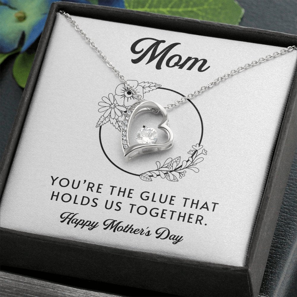 Mom | You're The Glue That Holds Us Together | Jewelry | C30025TG, C30025TR, lx-C30025, PB23-WOOD, PROD-2083235, PT-781, TNM-1, USER-43062 | TageUnlimited