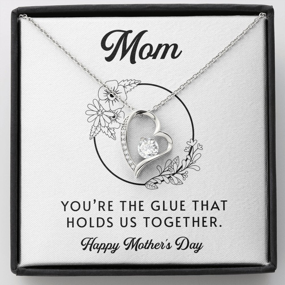 Mom | You're The Glue That Holds Us Together | Jewelry | C30025TG, C30025TR, lx-C30025, PB23-WOOD, PROD-2083235, PT-781, TNM-1, USER-43062 | TageUnlimited