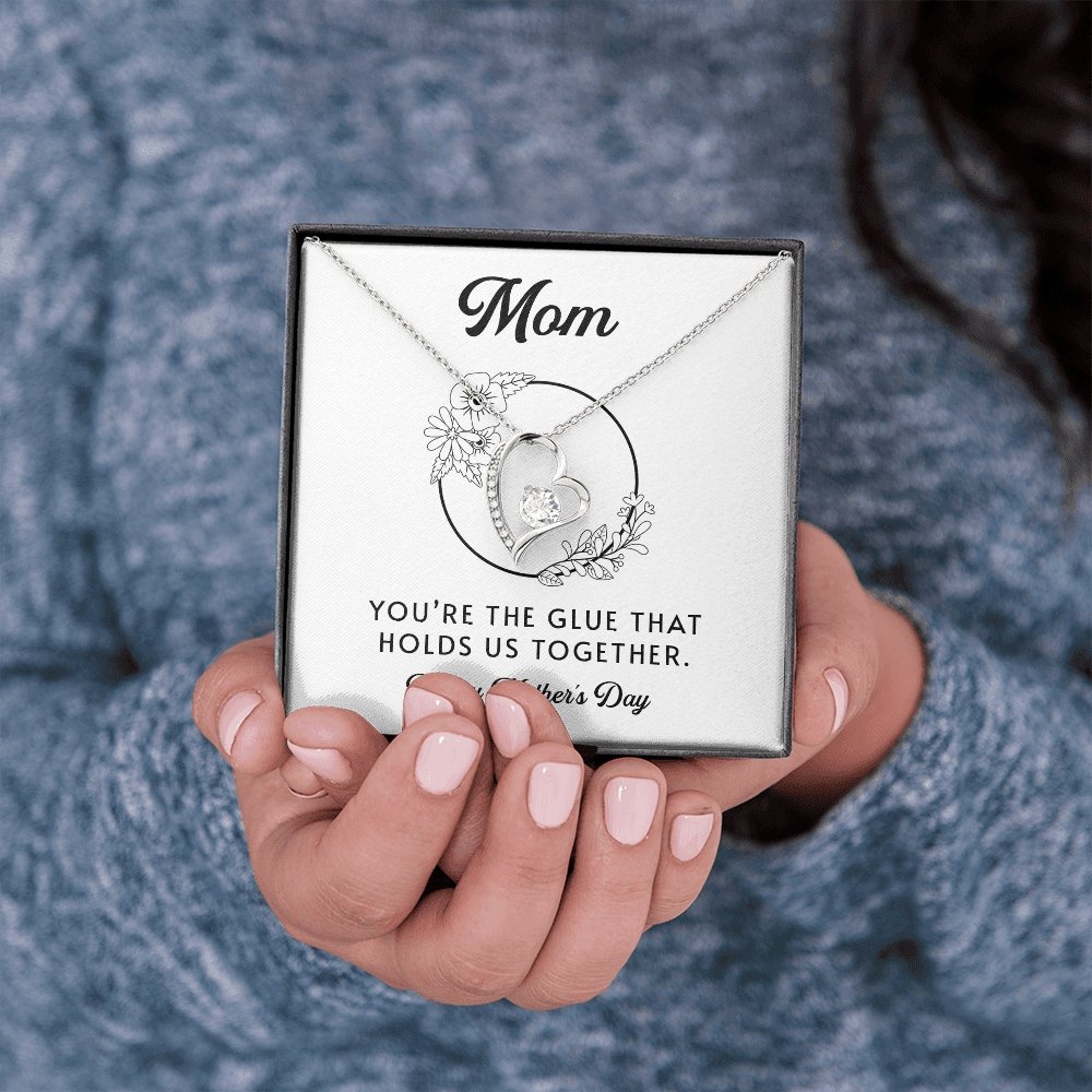 Mom | You're The Glue That Holds Us Together | Jewelry | C30025TG, C30025TR, lx-C30025, PB23-WOOD, PROD-2083235, PT-781, TNM-1, USER-43062 | TageUnlimited