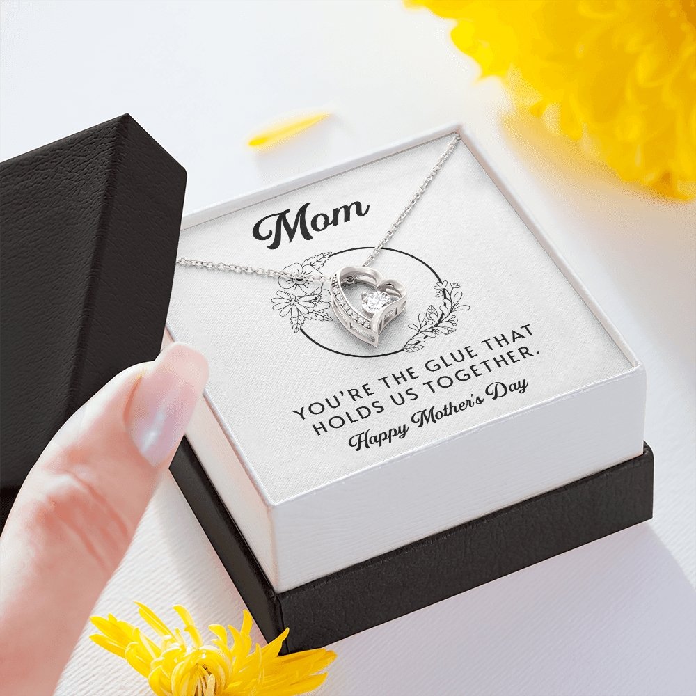 Mom | You're The Glue That Holds Us Together | Jewelry | C30025TG, C30025TR, lx-C30025, PB23-WOOD, PROD-2083235, PT-781, TNM-1, USER-43062 | TageUnlimited