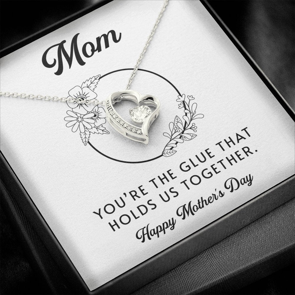 Mom | You're The Glue That Holds Us Together | Jewelry | C30025TG, C30025TR, lx-C30025, PB23-WOOD, PROD-2083235, PT-781, TNM-1, USER-43062 | TageUnlimited