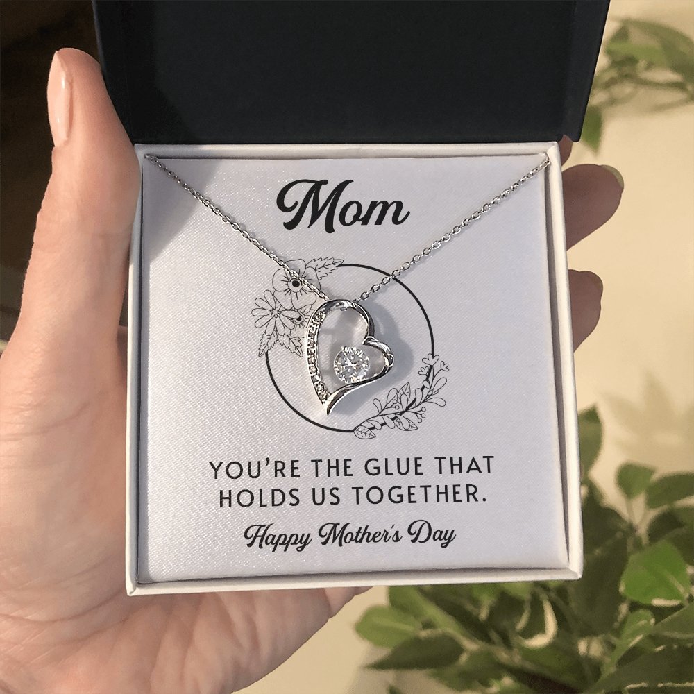 Mom | You're The Glue That Holds Us Together | Jewelry | C30025TG, C30025TR, lx-C30025, PB23-WOOD, PROD-2083235, PT-781, TNM-1, USER-43062 | TageUnlimited