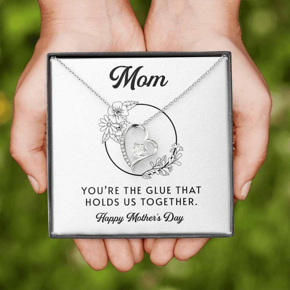 Mom | You're The Glue That Holds Us Together | Jewelry | C30025TG, C30025TR, lx-C30025, PB23-WOOD, PROD-2083235, PT-781, TNM-1, USER-43062 | TageUnlimited