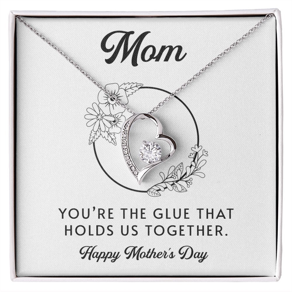 Mom | You're The Glue That Holds Us Together | Jewelry | C30025TG, C30025TR, lx-C30025, PB23-WOOD, PROD-2083235, PT-781, TNM-1, USER-43062 | TageUnlimited