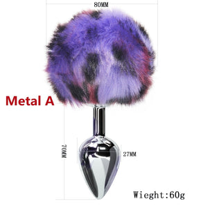 Multicolor Leopard Tail Butt Plug Plush Anal Plug Non Vibrating Anus Plug Prostata Massager Sex Toys For Male Woman Adult Couple | TageUnlimited
