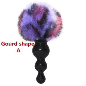 Multicolor Leopard Tail Butt Plug Plush Anal Plug Non Vibrating Anus Plug Prostata Massager Sex Toys For Male Woman Adult Couple | TageUnlimited