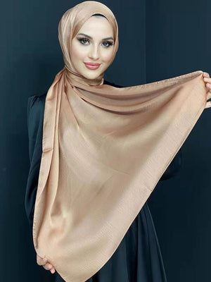 Muslim Abaya Silk Head Scarf Hijab Abayas Satin Long Shawl Hijabs For Woman Jersey Islamic Dress Women Turbans Instant Turban | TageUnlimited