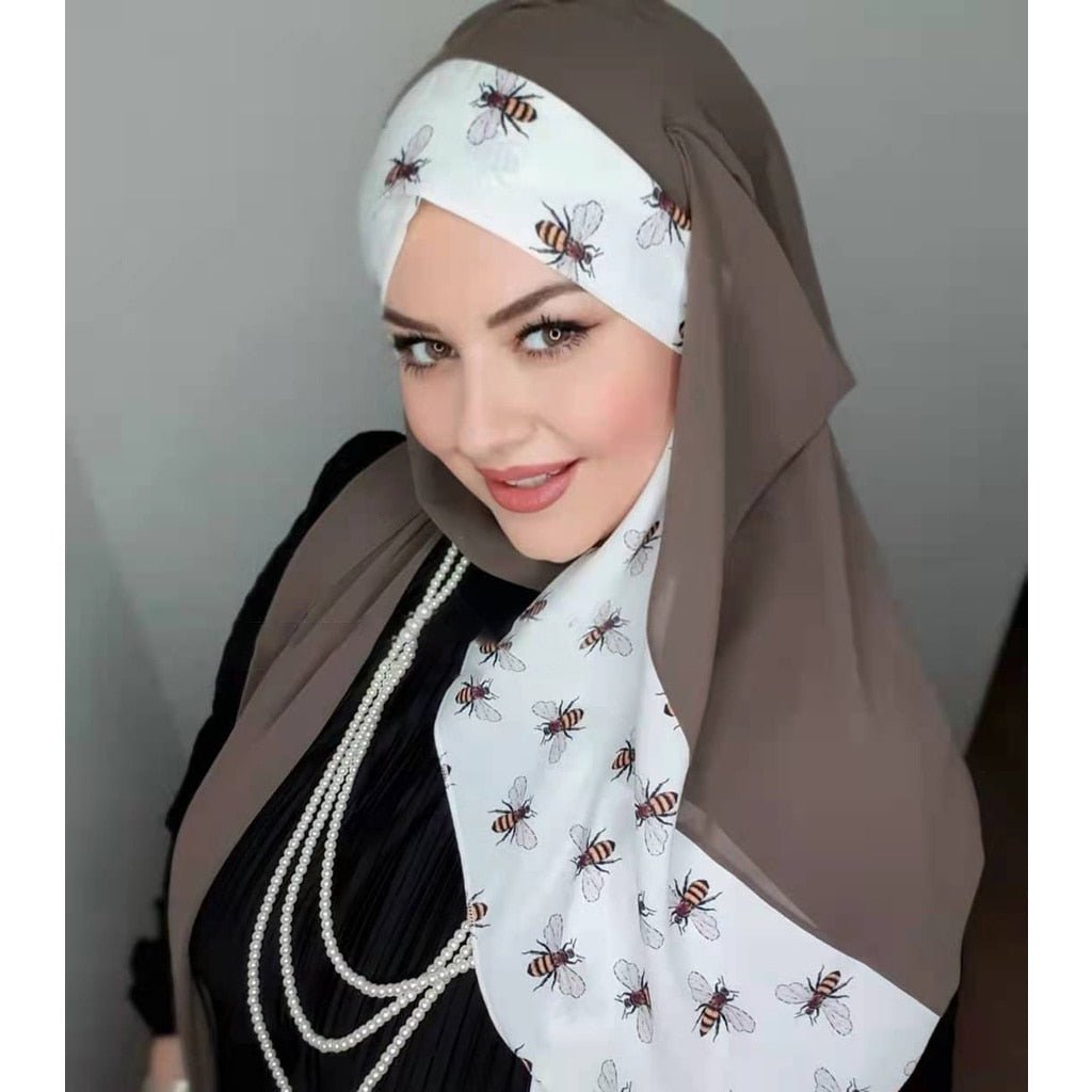 Muslim Abaya Silk Head Scarf Hijab Abayas Satin Long Shawl Hijabs For Woman Jersey Islamic Dress Women Turbans Instant Turban | TageUnlimited
