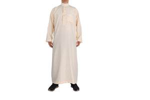 Muslim Fashion Muslim Middle East Men Long Sleeve Arab Crew Neck Islamic Solid Color Kaftan Maxi Dubai Long Jubba Thobe Abaya | TageUnlimited