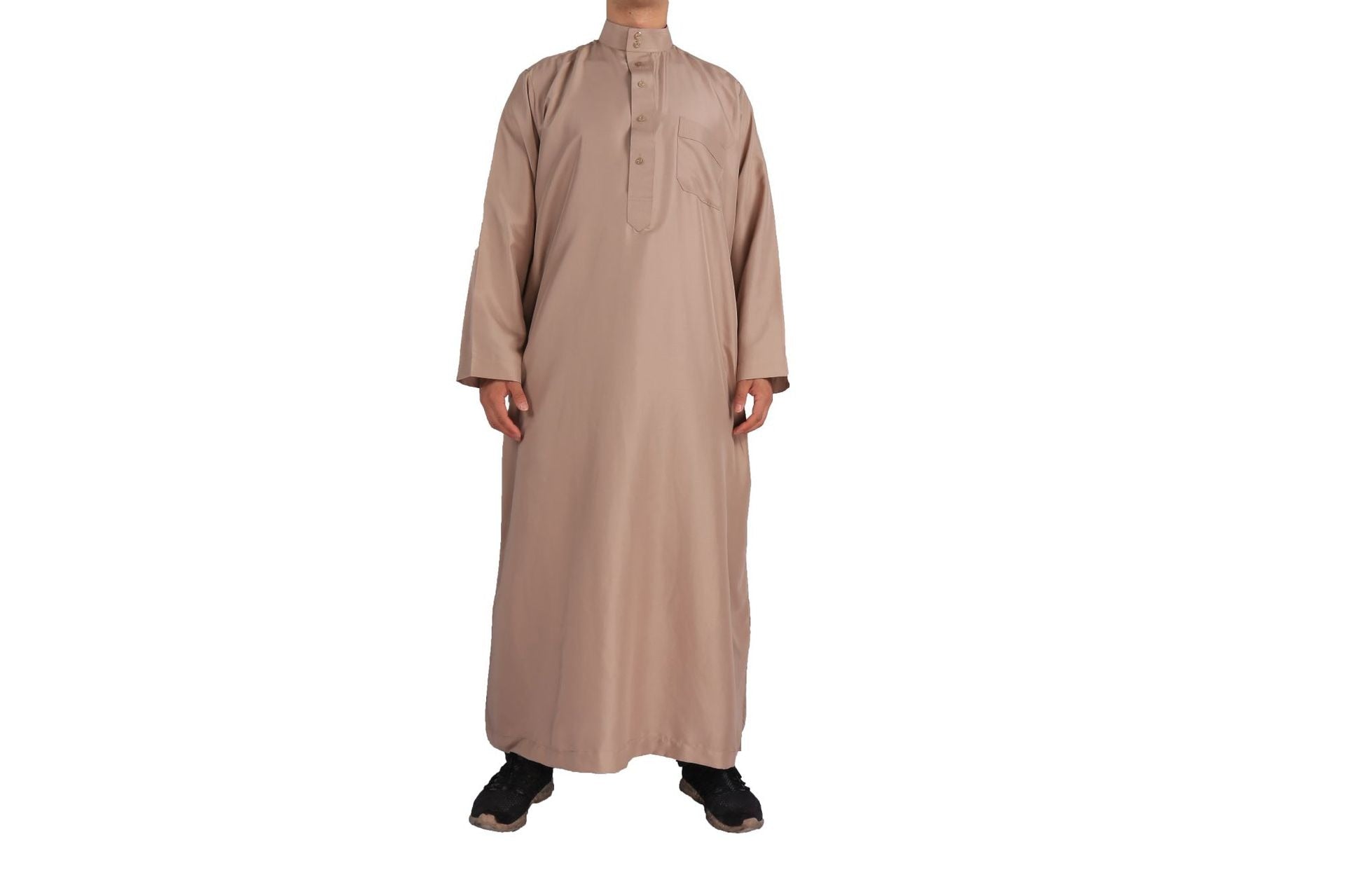 Muslim Fashion Muslim Middle East Men Long Sleeve Arab Crew Neck Islamic Solid Color Kaftan Maxi Dubai Long Jubba Thobe Abaya | TageUnlimited