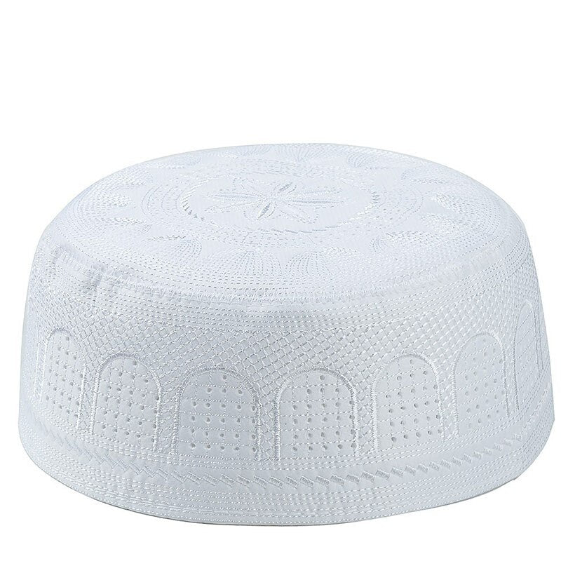 Muslim Hats Polyester Embroidery Arab Men Prayer Worship Hat Turban Musliman Hijab Bonnet Saudi Arabian Islam Jewish India Caps | TageUnlimited