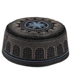 Muslim Hats Polyester Embroidery Arab Men Prayer Worship Hat Turban Musliman Hijab Bonnet Saudi Arabian Islam Jewish India Caps | TageUnlimited