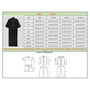Muslim Men Jubba Thobe Solid Color Button Kimono Middle Robe Saudi Musulman Shirt Stand Collar Islamic Arabic Kaftan Men Abaya | TageUnlimited