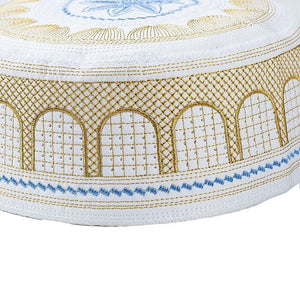 Muslim Men Prayer Caps Cotton Embroidery Leisure Saudi Arabia Islamic Hat Men Headscarf Clothing Topkippot Turban Saudi Uae Cap | TageUnlimited