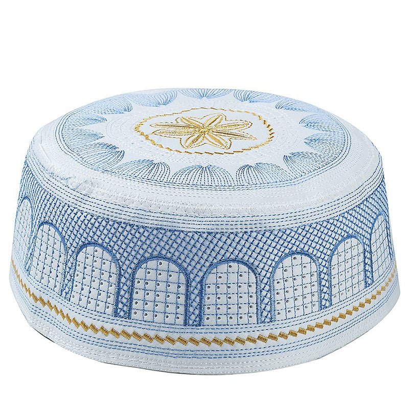 Muslim Men Prayer Caps Cotton Embroidery Leisure Saudi Arabia Islamic Hat Men Headscarf Clothing Topkippot Turban Saudi Uae Cap | TageUnlimited