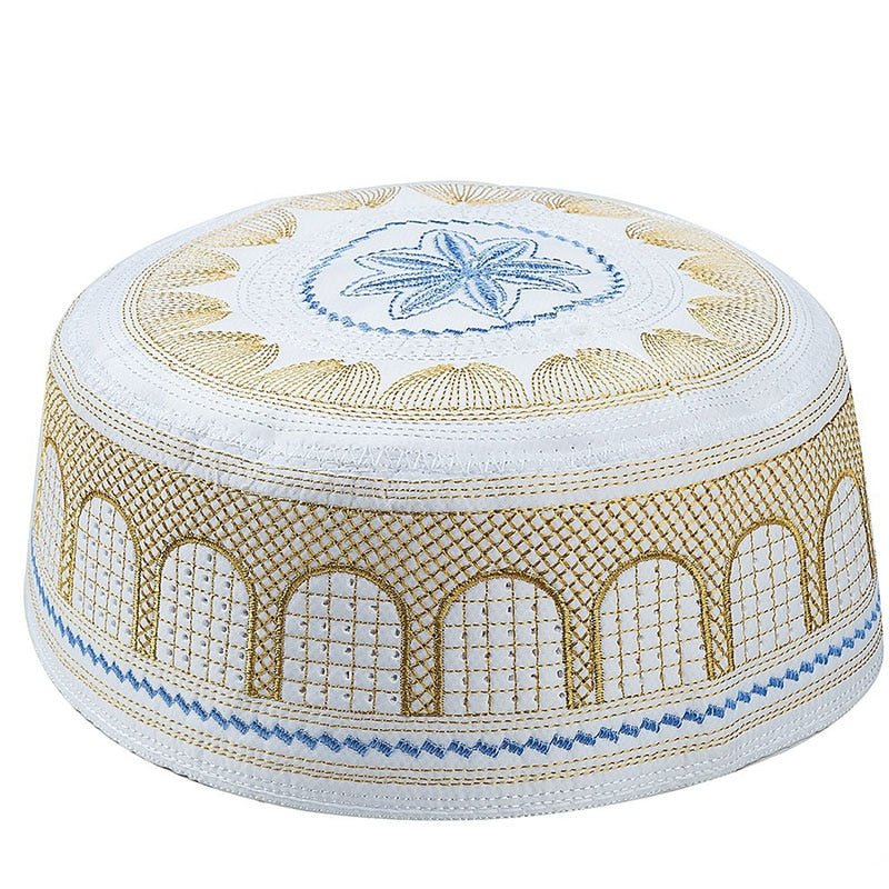Muslim Men Prayer Caps Cotton Embroidery Leisure Saudi Arabia Islamic Hat Men Headscarf Clothing Topkippot Turban Saudi Uae Cap | TageUnlimited