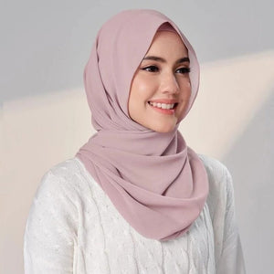 Muslim Women Chiffon Hijab With Cap Bonnet Instant Chiffon Hijab Pinles Shawl Head Scarf Under scarf Caps Cover Headwrap | TageUnlimited
