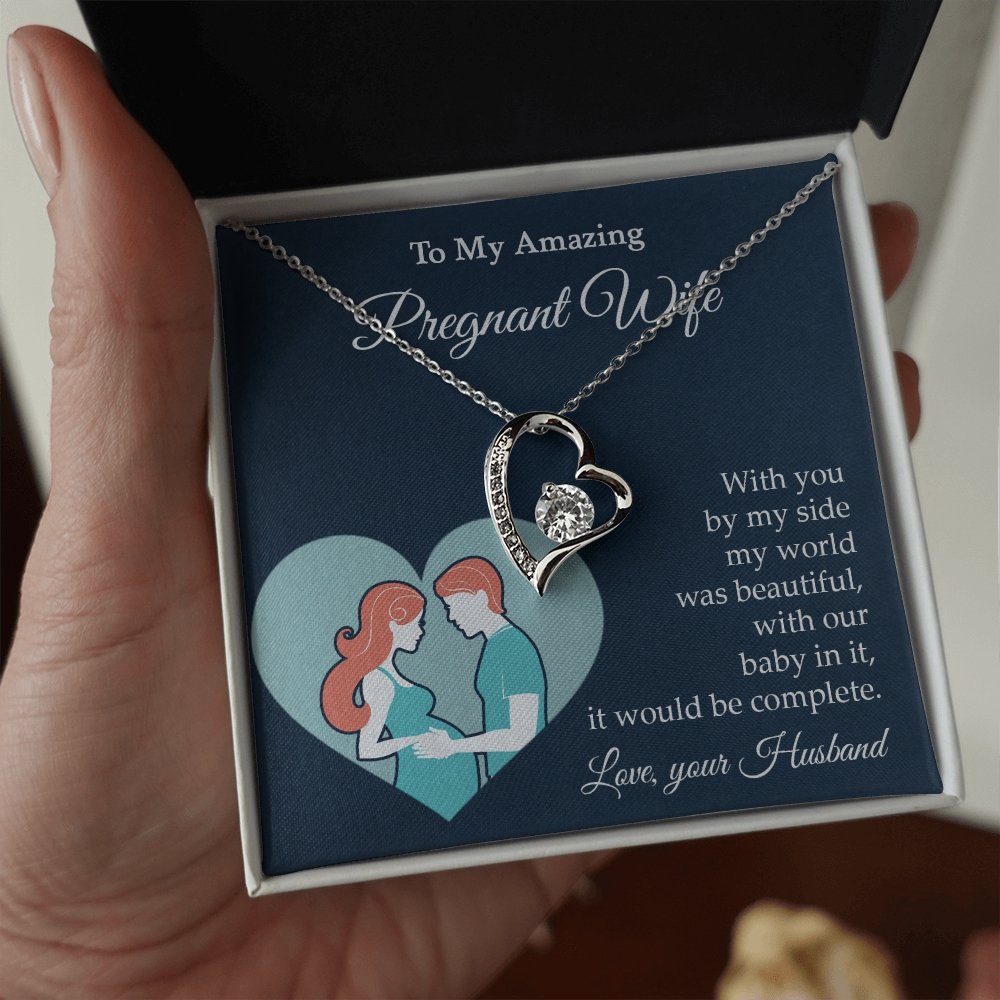 My Amazing Pregnant Wife | With You By My Side (Forever Love Necklace) | Jewelry | C30025TG, C30025TR, lx-C30025, PB23-WOOD, PROD-2079705, PT-781, TNM-1, USER-43062 | TageUnlimited
