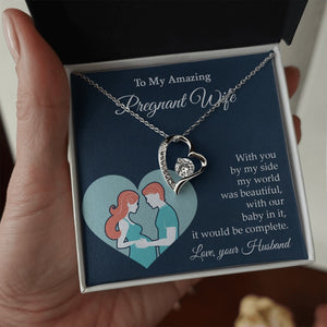 My Amazing Pregnant Wife | With You By My Side (Forever Love Necklace) | Jewelry | C30025TG, C30025TR, lx-C30025, PB23-WOOD, PROD-2079705, PT-781, TNM-1, USER-43062 | TageUnlimited