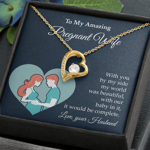 My Amazing Pregnant Wife | With You By My Side (Forever Love Necklace) | Jewelry | C30025TG, C30025TR, lx-C30025, PB23-WOOD, PROD-2079705, PT-781, TNM-1, USER-43062 | TageUnlimited