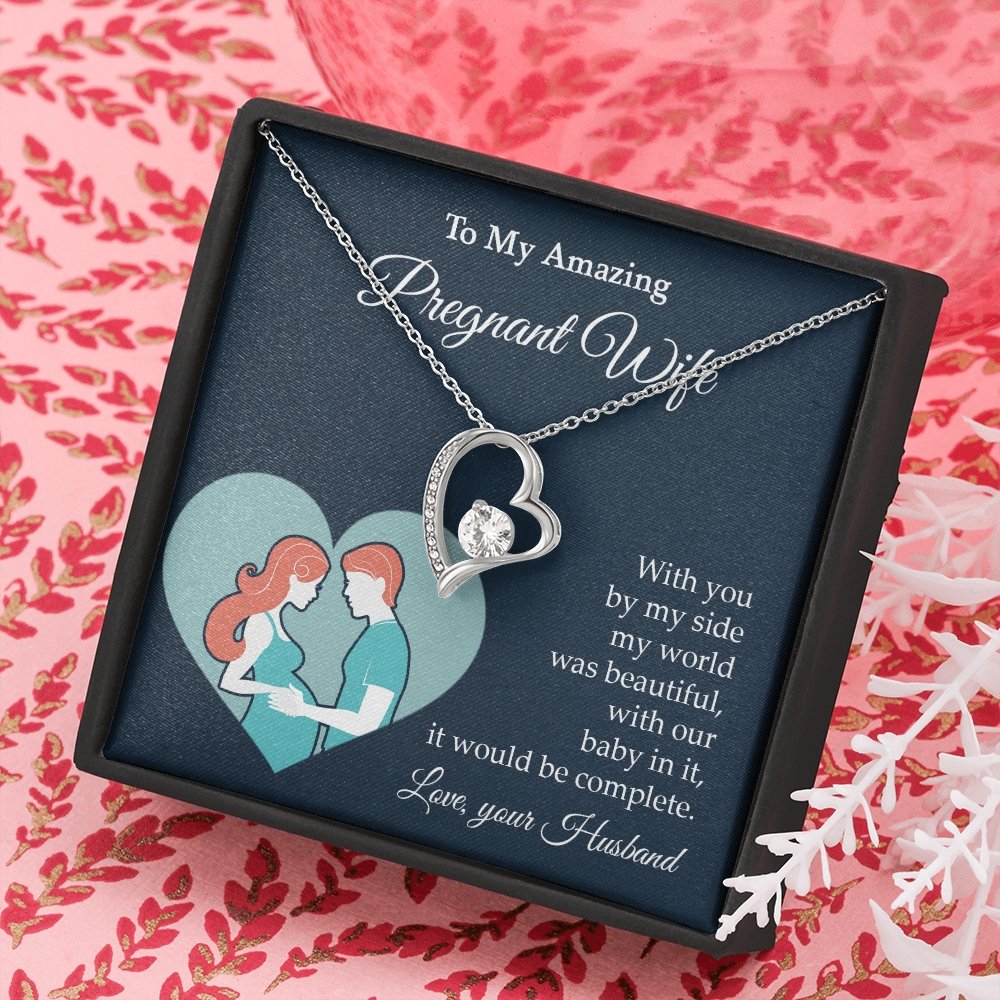 My Amazing Pregnant Wife | With You By My Side (Forever Love Necklace) | Jewelry | C30025TG, C30025TR, lx-C30025, PB23-WOOD, PROD-2079705, PT-781, TNM-1, USER-43062 | TageUnlimited