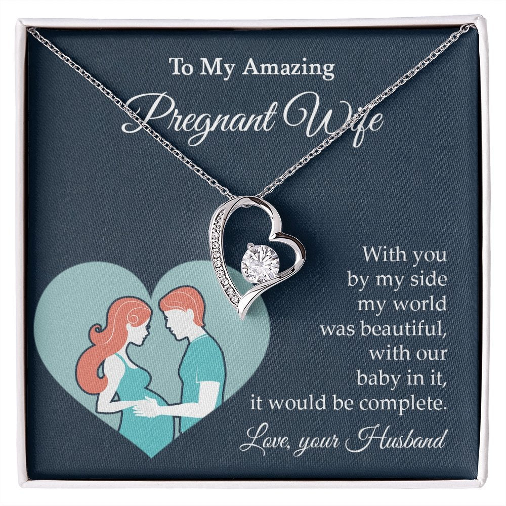 My Amazing Pregnant Wife | With You By My Side (Forever Love Necklace) | Jewelry | C30025TG, C30025TR, lx-C30025, PB23-WOOD, PROD-2079705, PT-781, TNM-1, USER-43062 | TageUnlimited