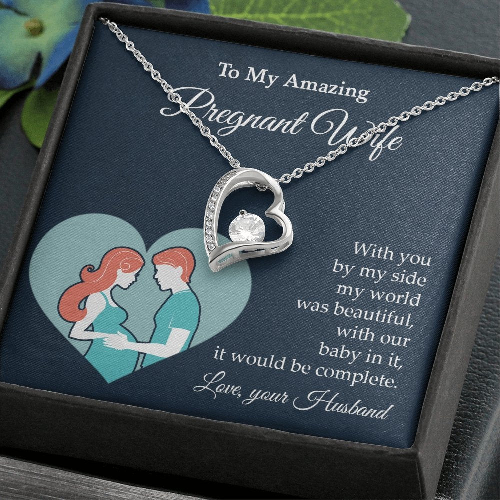 My Amazing Pregnant Wife | With You By My Side (Forever Love Necklace) | Jewelry | C30025TG, C30025TR, lx-C30025, PB23-WOOD, PROD-2079705, PT-781, TNM-1, USER-43062 | TageUnlimited