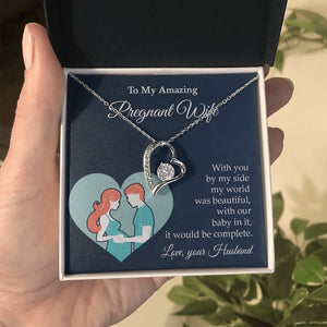 My Amazing Pregnant Wife | With You By My Side (Forever Love Necklace) | Jewelry | C30025TG, C30025TR, lx-C30025, PB23-WOOD, PROD-2079705, PT-781, TNM-1, USER-43062 | TageUnlimited