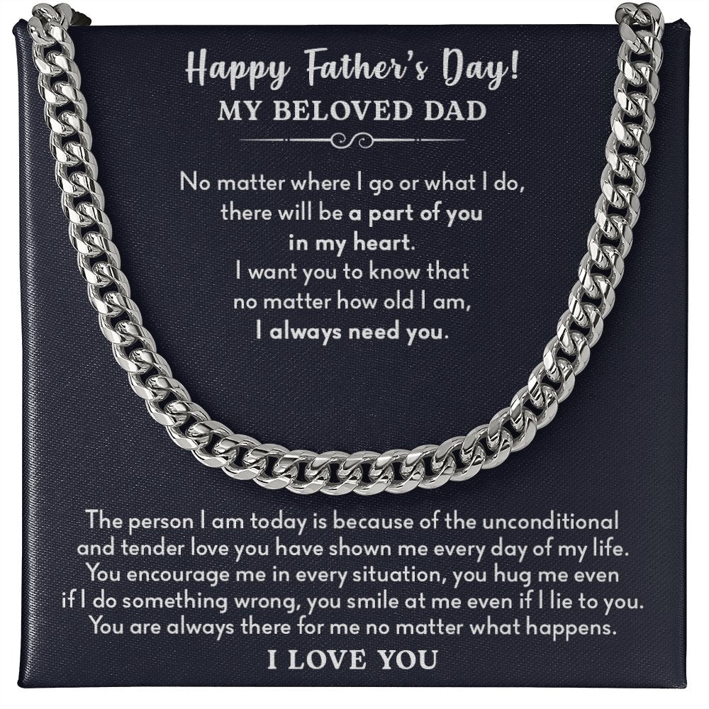 My Beloved Dad | No Matter Where I Go | Jewelry | C30184T, C30184TG, lx-C30184, PB23-WOOD, PROD-2166665, PT-1772, USER-43062 | TageUnlimited