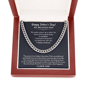 My Beloved Dad | No Matter Where I Go | Jewelry | C30184T, C30184TG, lx-C30184, PB23-WOOD, PROD-2166665, PT-1772, USER-43062 | TageUnlimited