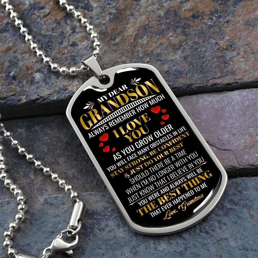 My Dear Grandson | Always Remember 💖 | Jewelry | A1014T, A1014TG, G007T, G007TG, lx-G007, PROD-1942139, PT-133, TNM-1, USER-43062 | TageUnlimited