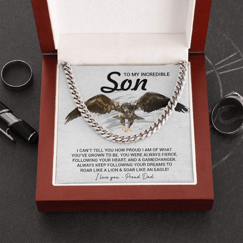 My Incredible Son | Always Keep Following Your Dreams 💙🔥 | Jewelry | C30184T, C30184TG, lx-C30184, PB23-WOOD, PROD-1904393, PT-1772, USER-43062 | TageUnlimited