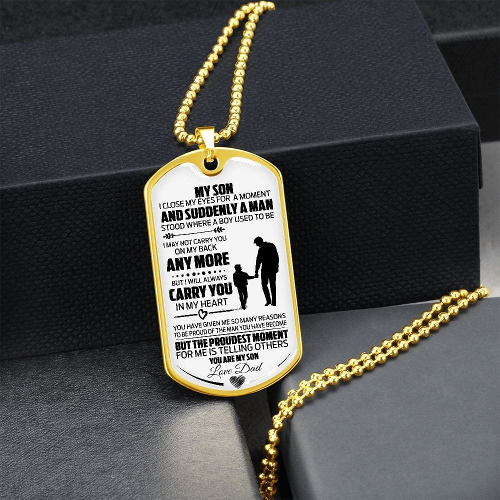 My Son | I Will Always Carry You In My Heart ♡ | Jewelry | A1014T, A1014TG, G007T, G007TG, lx-G007, PROD-1942014, PT-133, TNM-1, USER-43062 | TageUnlimited