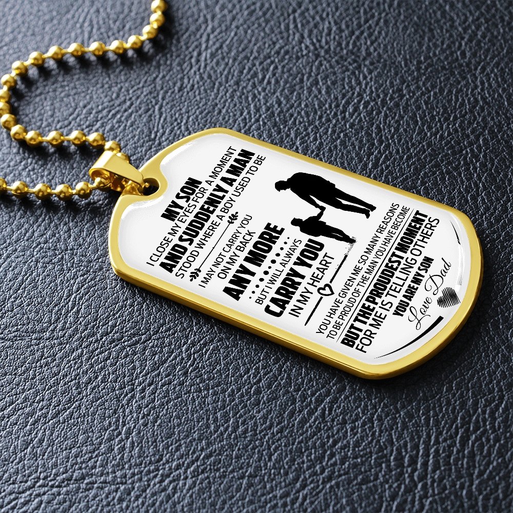 My Son | I Will Always Carry You In My Heart ♡ | Jewelry | A1014T, A1014TG, G007T, G007TG, lx-G007, PROD-1942014, PT-133, TNM-1, USER-43062 | TageUnlimited