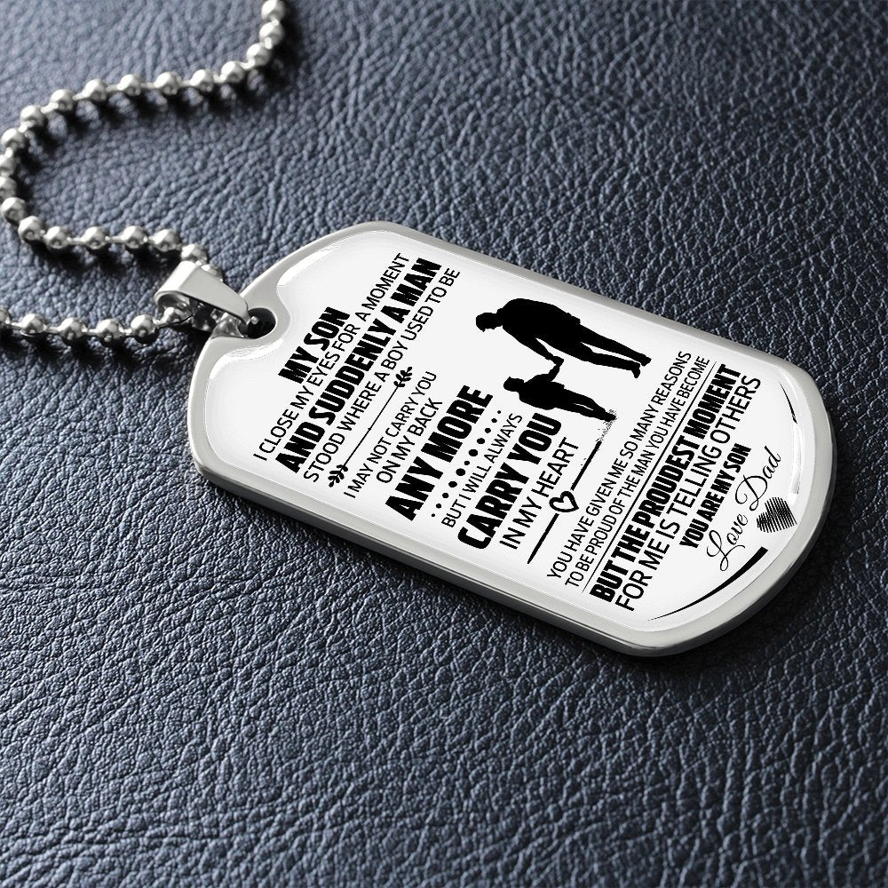 My Son | I Will Always Carry You In My Heart ♡ | Jewelry | A1014T, A1014TG, G007T, G007TG, lx-G007, PROD-1942014, PT-133, TNM-1, USER-43062 | TageUnlimited