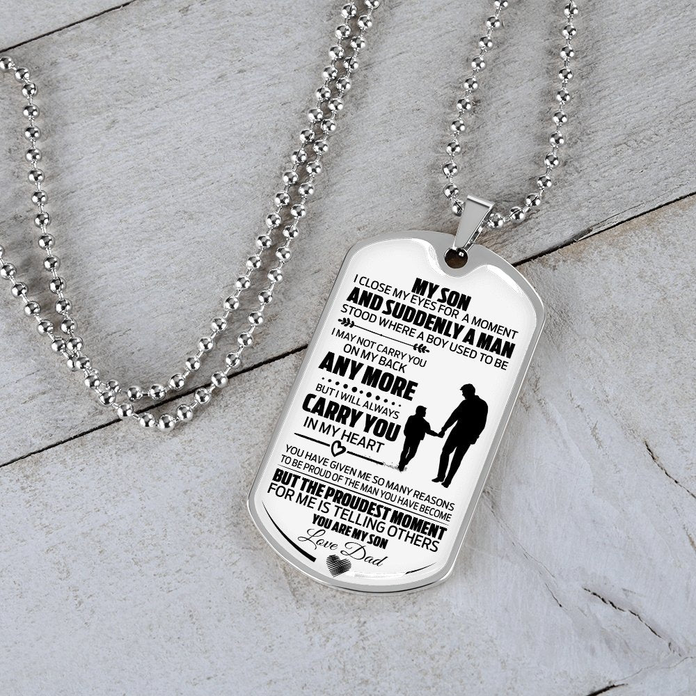 My Son | I Will Always Carry You In My Heart ♡ | Jewelry | A1014T, A1014TG, G007T, G007TG, lx-G007, PROD-1942014, PT-133, TNM-1, USER-43062 | TageUnlimited