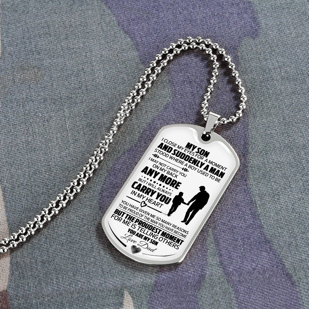 My Son | I Will Always Carry You In My Heart ♡ | Jewelry | A1014T, A1014TG, G007T, G007TG, lx-G007, PROD-1942014, PT-133, TNM-1, USER-43062 | TageUnlimited