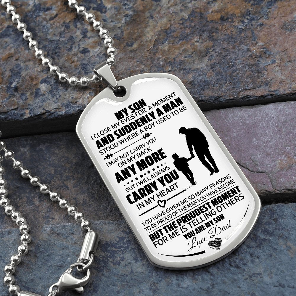 My Son | I Will Always Carry You In My Heart ♡ | Jewelry | A1014T, A1014TG, G007T, G007TG, lx-G007, PROD-1942014, PT-133, TNM-1, USER-43062 | TageUnlimited