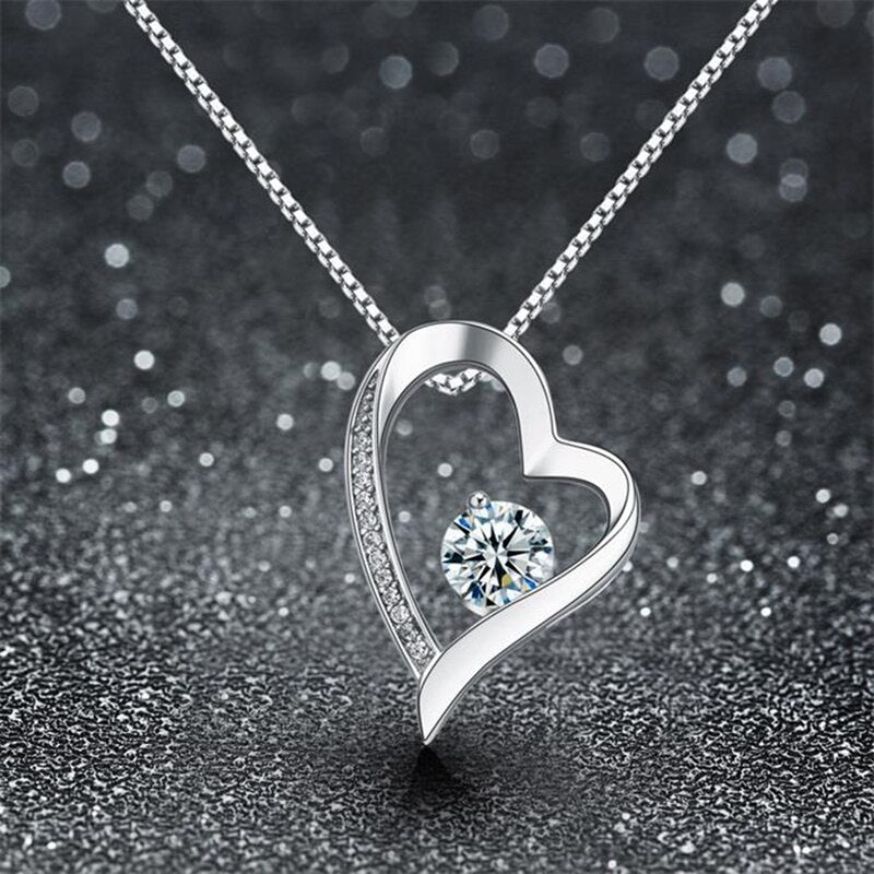 Necklace for Granddaughter Gifts Chain Necklaces Girly Heart Crystal Necklace for Women Nana Christmas Birthday Jewelry Gift | 0 | Tage-Active