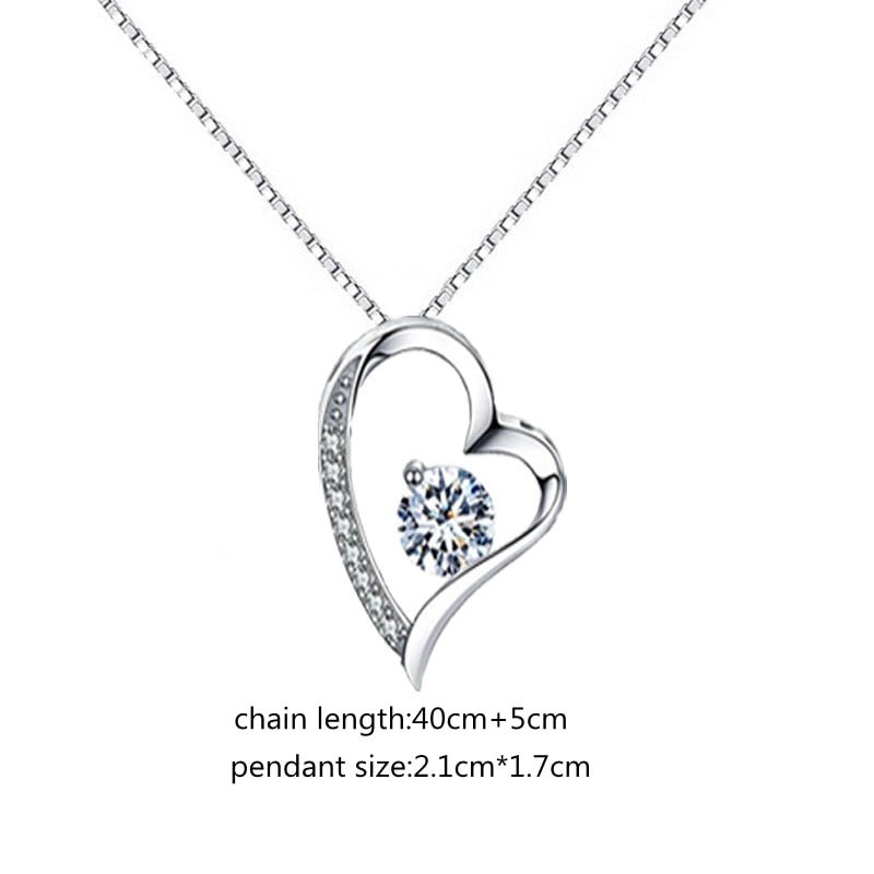 Necklace for Granddaughter Gifts Chain Necklaces Girly Heart Crystal Necklace for Women Nana Christmas Birthday Jewelry Gift | 0 | Tage-Active