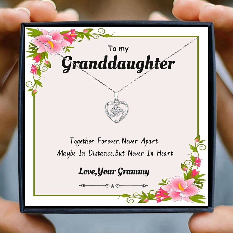 Necklace for Granddaughter Jewelry Gifts Crystal Pendant Necklace Women Necklaces Pendants Nana Birthday Presents Christmas Gift | 0 | Tage-Active
