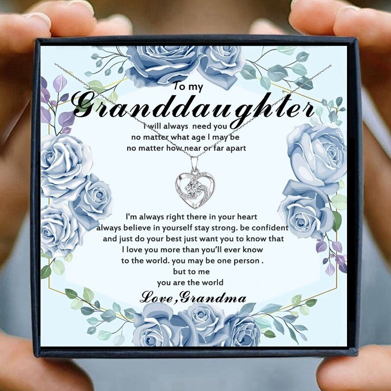 Necklace for Granddaughter Jewelry Gifts Crystal Pendant Necklace Women Necklaces Pendants Nana Birthday Presents Christmas Gift | 0 | Tage-Active