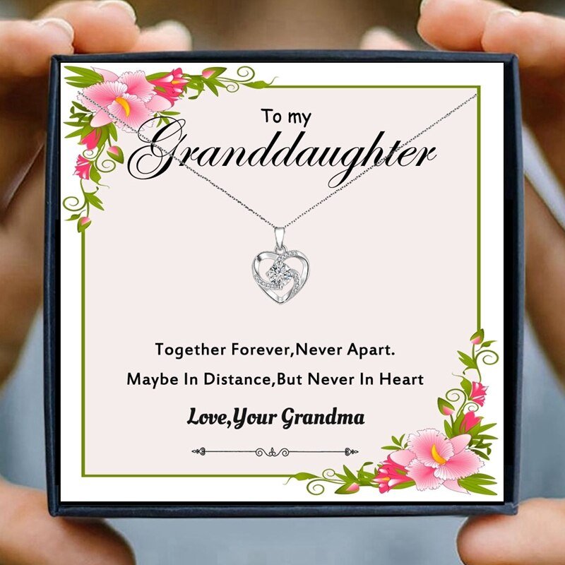 Necklace for Granddaughter Jewelry Gifts Crystal Pendant Necklace Women Necklaces Pendants Nana Birthday Presents Christmas Gift | 0 | Tage-Active